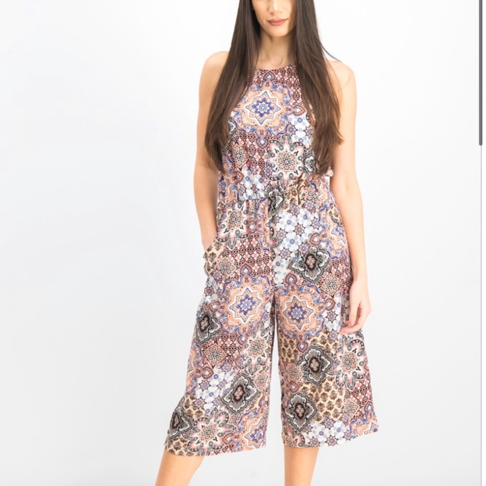 BOGO Funky Pattern Capri Jumpsuit